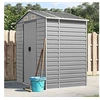 Image de Abri de Jardin, Cabane à Outils avec Poignées, Remise à Outils avec Toit Inclinable, Abri de Rangement Patio, Gris 3188242