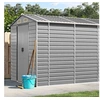 Image de Abri de Jardin, Cabane à Outils avec Poignées, Remise à Outils avec Toit Inclinable, Abri de Rangement Patio, Gris 3188246