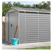 Image de Abri de Jardin, Cabane à Outils avec Poignées, Remise à Outils avec Toit Inclinable, Abri de Rangement Patio, Gris 3188249