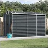 Image de Abri de jardin anthracite 191x300x198 cm acier galvanisé