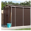 Image de Abri de jardin marron 191x640x198 cm acier galvanisé