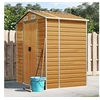 Image de Abri de jardin marron clair 191x130x198 cm acier galvanisé, rangement de jardin, abri à outils de jardin 3188275