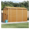 Image de Abri de jardin marron clair 191x300x198 cm acier galvanisé, rangement de jardin, abri à outils de jardin 3188277