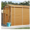 Image de Abri de jardin marron clair 191x640x198 cm acier galvanisé
