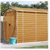 Image de Abri de jardin marron clair 191x980x198 cm acier galvanisé, rangement de jardin, abri à outils de jardin 3188285