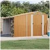 Image de Abri de Jardin, Cabane à Outils avec Poignées, Remise à Outils avec Toit Inclinable, Abri de Rangement, Marron Clair 3188299