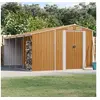 Image de Abri de Jardin, Cabane à Outils avec Poignées, Remise à Outils avec Toit Inclinable, Abri de Rangement, Marron Clair 3188300