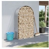 Image de Porte bûches gris clair 120x45x210 cm acier galvanisé