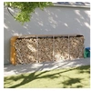 Image de Porte bûches marron clair 300x45x100 cm acier galvanisé