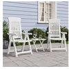 Image de Chaises inclinables de jardin lot de 2 blanc PP