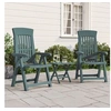 Image de Lot de 2 chaise exterieur pliable H. 109.5 cm en polypropylene vert