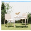 Image de Lot de 2 chaise exterieur empilable non pliable H. 80 cm en polypropylene beige