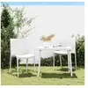 Image de Lot de 2 chaise H. 80 cm empilable non pliable en polypropylene exterieur blanc