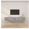 Image de Meubles TV Muraux 3 pcs, Armoires de Télévision avec Porte, Armoires Suspendues, Meubles de Rangement Salon Salle de Séjour, Moderne, Sonoma Gris