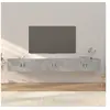 Image de Meubles TV Muraux 3 pcs, Armoires de Télévision avec Porte, Armoires Suspendues, Meubles de Rangement Salon Salle de Séjour, Moderne, Gris Béton