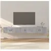 Image de Meubles TV muraux 3 pcs sonoma gris 100x34,5x40 cm, meuble TV, meuble média, meuble latéral, meuble multimédia, meuble HiFi, buffet