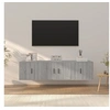 Image de Ensemble de Meubles TV 3 pcs, Armoires de Télévision avec Portes, Meubles Télé Salon Salle de Séjour, Moderne, Sonoma Gris Bois d'Ingénierie