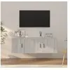Image de Ensemble de Meubles TV 2 pcs, Armoires de Télévision avec Portes, Meubles Télé Salon Salle de Séjour, Moderne, Sonoma Gris Bois d'Ingénierie