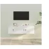 Image de Ensemble de meubles TV 2 pcs Blanc Bois d'ingénierie