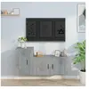 Image de 2-delige Tv-meubelset bewerkt hout betongrijs3188466