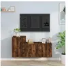 Image de 2-delige Tv-meubelset bewerkt hout gerookt eikenkleurig3188467