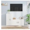 Image de Ensemble de Meubles TV 2 pcs, Armoires de Télévision Murales, Meubles Télé Salon Salle de Séjour, Moderne, Blanc Bois d'Ingénierie