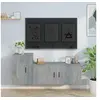 Image de Ensemble de Meubles TV 2 pcs, Armoires de Télévision Murales, Meubles Télé Salon Salle de Séjour, Moderne, Gris Béton Bois d'Ingénierie 3188482