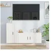 Image de Ensemble de Meubles TV 2 pcs, Armoires de Télévision Murales, Meubles Télé Salon Salle de Séjour, Moderne, Blanc Bois d'Ingénierie