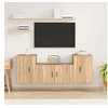 Image de Ensemble de Meubles TV 3 pcs, Armoires de Télévision Murales, Meubles Télé Salon Salle de Séjour, Moderne, Chêne Sonoma Bois d'Ingénierie