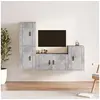 Image de 4-delige Tv-meubelset bewerkt hout betongrijs3188610