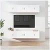 Image de Ensemble de meubles TV 6 pcs Blanc Bois d'ingénierie