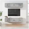 Image de Ensemble de Meubles TV 6 pcs, Armoires de Télévision Murales, Meubles Télé Salon Salle de Séjour Intérieur, Gris Béton Bois d'Ingénierie