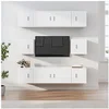 Image de Ensemble de meubles TV 8 pcs Blanc Bois d'ingénierie