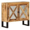 Image de Buffet 80x30x71 cm bois de manguier brut massif et métal 355842