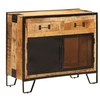 Image de Dressoir 80x31x66 cm massief ruw mangohout en metaal355843