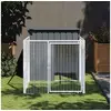 Image de Niche pour Chien avec Cour, Abri pour Chien avec Toit, Cage pour Animaux de Compagnie, Maison d'Extérieur Patio, 172357