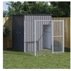 Image de Niche pour chien avec cour anthracite 165x251x181 cm, cage pour chien, abri pour chien, maison pour animaux, cages 172365