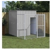 Image de Niche pour chien avec cour gris clair 165x251x181 cm, cage pour chien, abri pour chien, maison pour animaux 172366