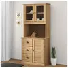 Image de Buffet haut VIGO 78x40x175 cm bois massif de pin, armoire, armoire de rangement, buffet haut, armoire latérale, armoire haute, armoire console