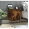 Image de Nachtkastje 40x30x50 cm bewerkt hout gerookt eikenkleurig826838