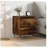 Image de Table de chevet chêne fumé 40x35x50 cm bois d'ingénierie826870