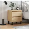 Image de Table de Chevet, Armoire de Nuit avec 2 Tiroirs, Armoire de Lit avec Rangement, Meuble de Chambre à Coucher, Chêne Sonoma Bois d'Ingénierie