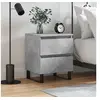 Image de Table de chevet gris béton 40x35x50 cm bois d'ingénierie