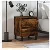 Image de Table de Chevet, Armoire de Nuit avec 2 Tiroirs, Armoire de Lit avec Rangement, Meuble de Chambre à Coucher, Chêne Fumé Bois d'Ingénierie