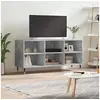 Image de Meuble TV gris béton 103,5x30x50 cm bois d ingénierie