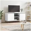 Image de Meuble TV blanc 104x35x50 cm bois d ingénierie