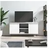 Image de Meuble TV blanc 104x35x50 cm bois d ingénierie