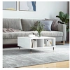 Image de Table basse blanc brillant 60x60x30 cm bois d'ingénierie827030