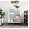Image de Buffet blanc brillant 57x35x70 cm bois d'ingénierie827142