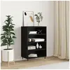 Image de Buffet haut noir 57x35x90 cm bois d'ingénierie827221
